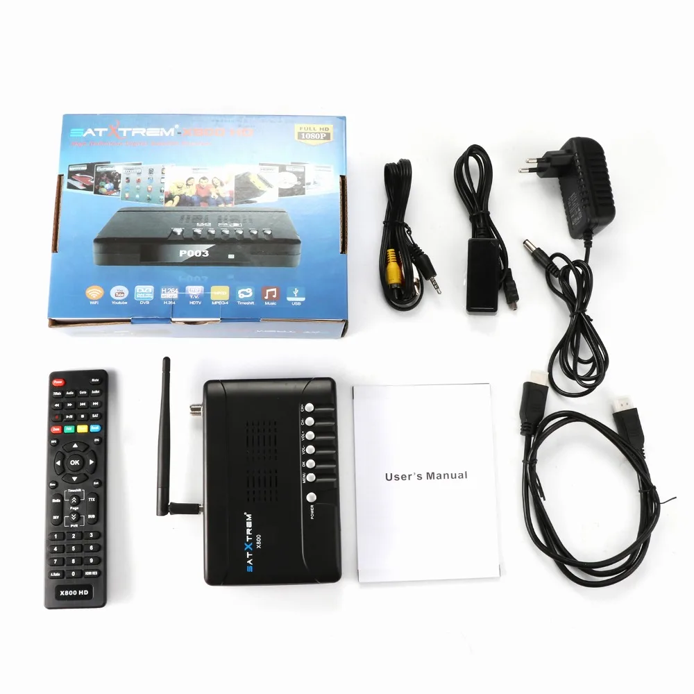 Индийский спутниковый ТВ приемник X800 HD 1080P DVB-S2 цифровой тюнер DVB S2 сосуд USB WiFi Dollby AC3 поддержка Clines Индия Европа