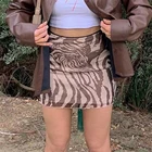 Винтажный фон для Harajuku Y2K мини юбки для женщин в Корейском стиле с узором пейсли с милым принтом в стиле 90-х юбка летняя Клубная одежда прямые юбки в стиле Харадзюку