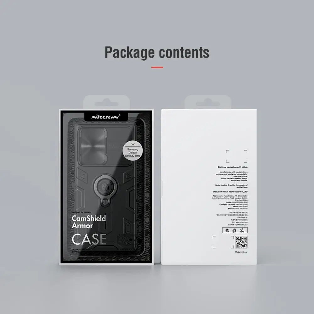 

NILLKIN Camshield Armor Case For Samsung Note 20 Ultra Camera Lens Protection+Ring Stand Holder Protect Cover For Samsung Note20