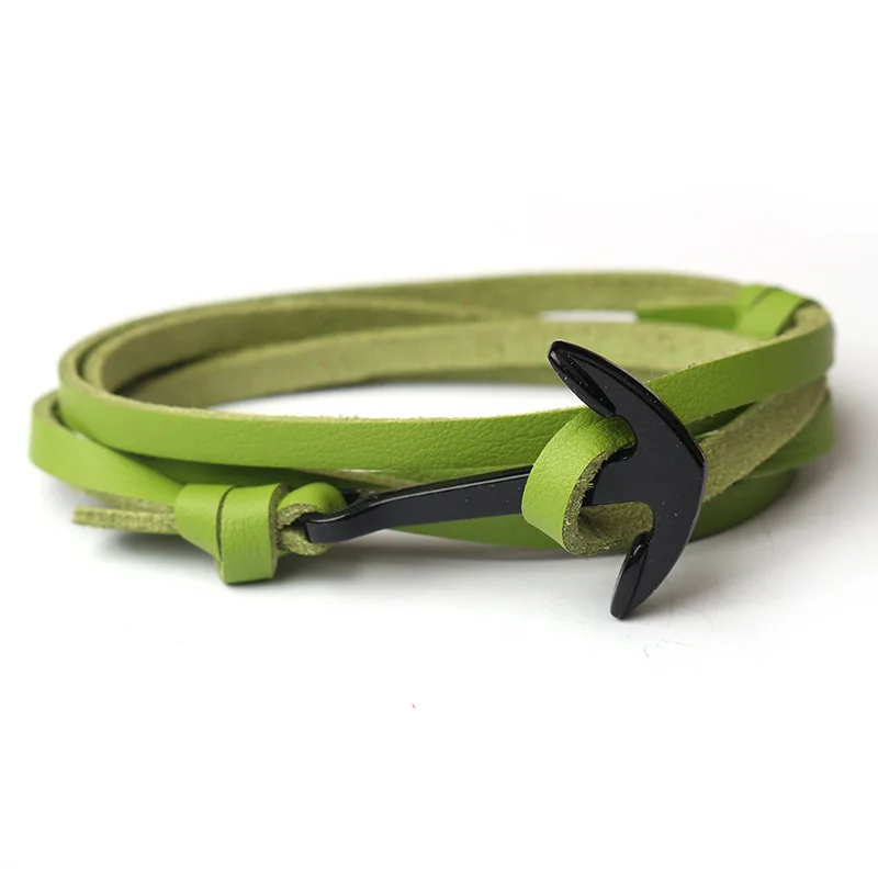 Браслет из искусственной кожи с якорем для мужчин и женщин Уличная Повседневная