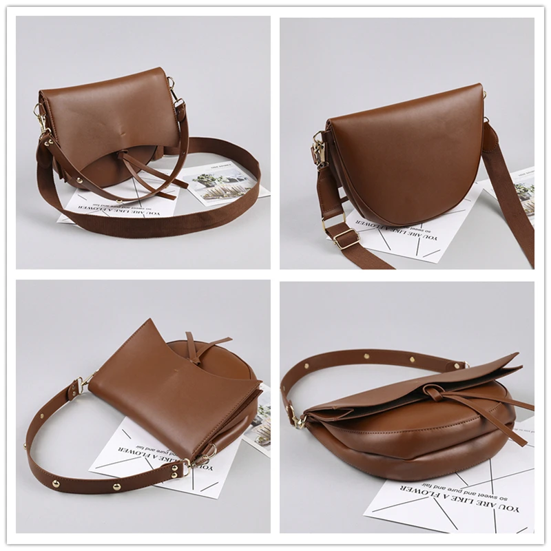 Сумка-седло Luyo женская с широким ремешком винтажный саквояж на плечо из экокожи