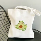 Сумка-шоппер с авокадо, холщовые сумки для покупок, дизайнерские сумки, роскошная тканевая сумка с ручкой, Женская настраиваемая сумка-шоппер с принтом