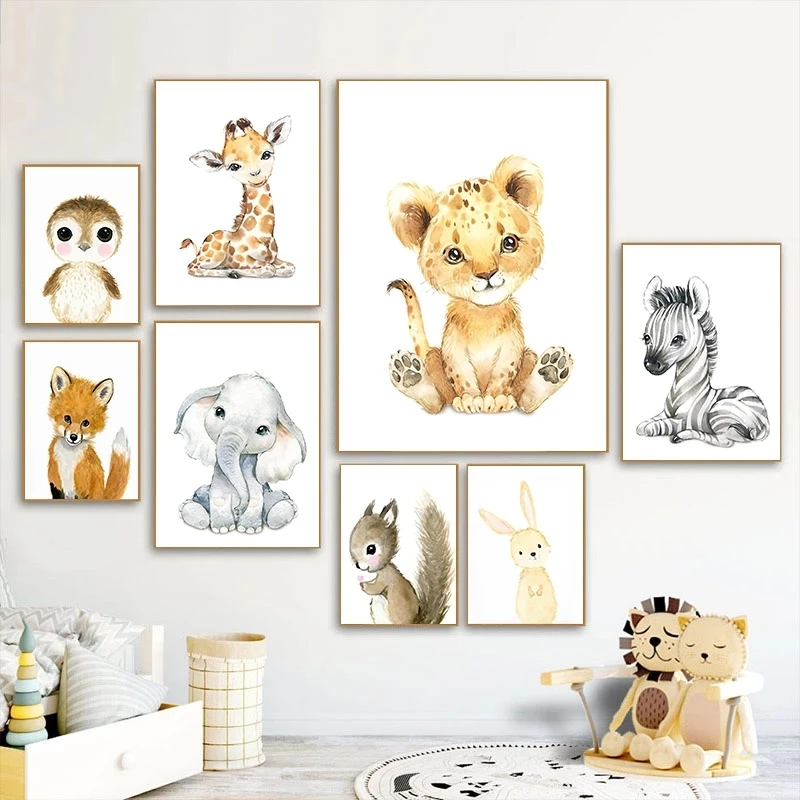 DIY Cartoon Animal Diamond Painting Cute Zebra Giraffe Lion Elephant Diamond Embroidery Children Room Wall Art Decoration Gift