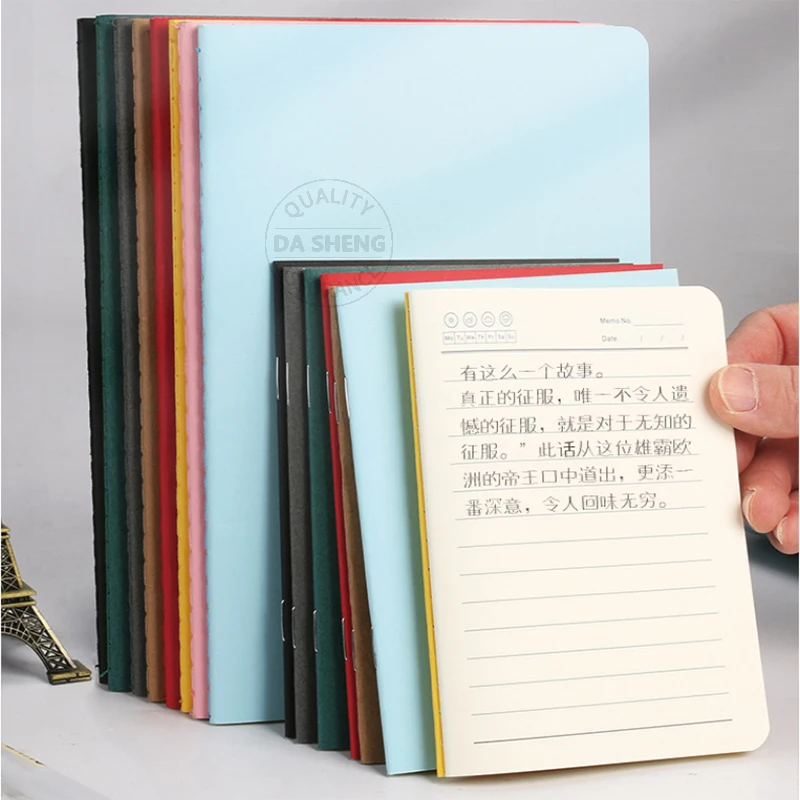 

Available in eight colors Wholesale Recycled Kraft Composition School Notebook Exercise Book With Grid Printing
