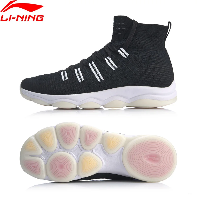 Мужская Спортивная обувь Li Ning дышащие кроссовки из моно-пряжи с высоким вырезом