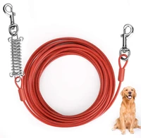33 ft10m tie out cable pet leash for dog pet tie out cable with durable spring and metal swivel hooks strong dog leash rust p