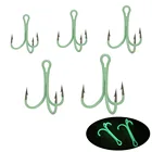 Рыболовные крючки с подсветкой, 10 шт.лот, рыболовные крючки, рыболовные принадлежности, приманки, светящиеся в темноте 2 #4 #6 #8 #10 #
