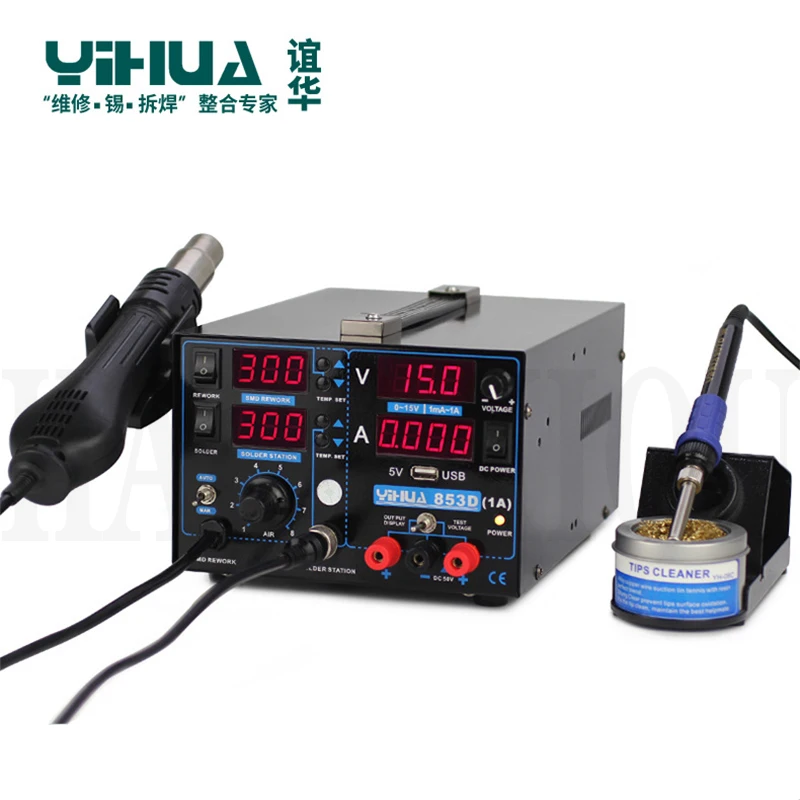 Мобильный телефон ремонт 3 в 1 паяльная станция + паяльник источник питания