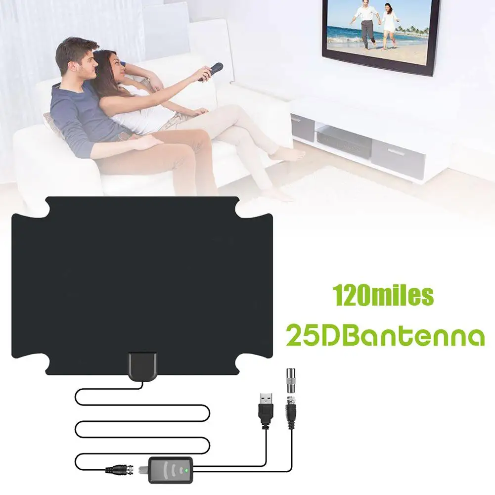 

Ultra Thin Flat Indoor HDTV Amplified TV Signal Indoor 120 Miles Range Antenna Storage Temperature - 45 - 85 Degrees Celsius