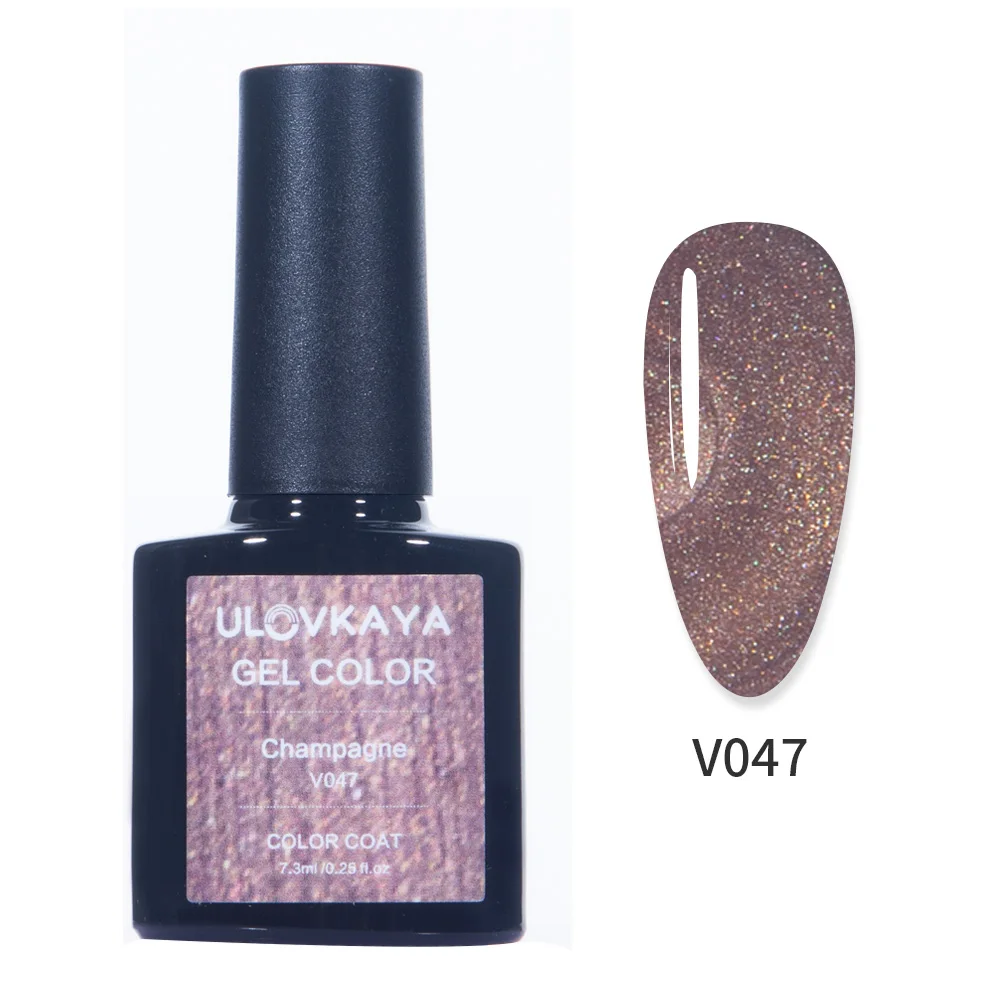 ULOVKAYA 7.3ml UV Gel Super Shiny Champagne Gold Red Nail Polish Soak Off Varnishes Semi-permanent For Art | Красота и здоровье