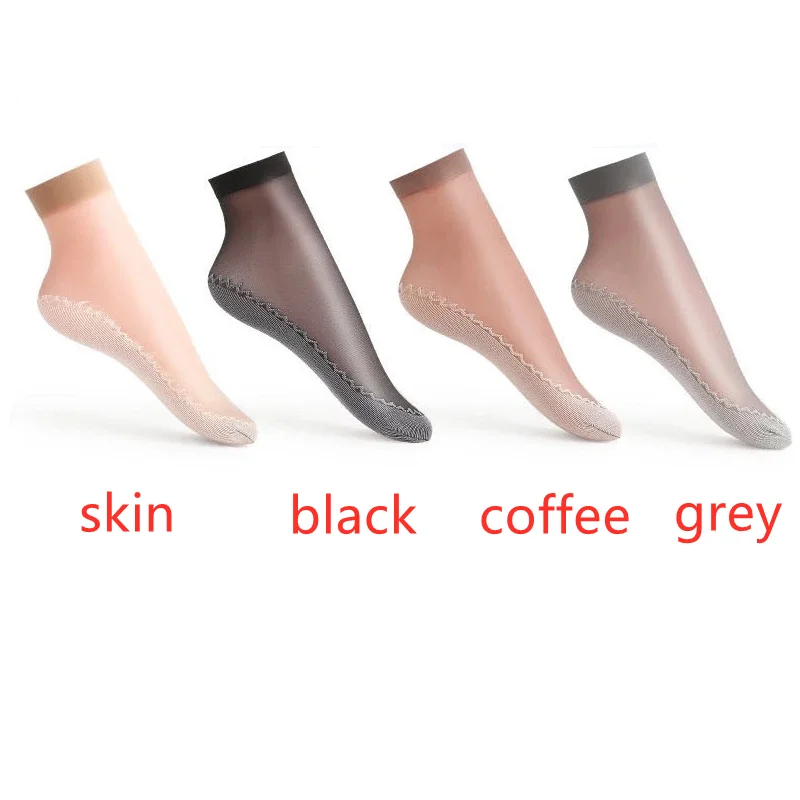 

10Pairs High Quality Women Sock Velvet Silk Spring Summer Socks Breathable Soft Cotton Bottom Wicking Slip-resistant Short Sock