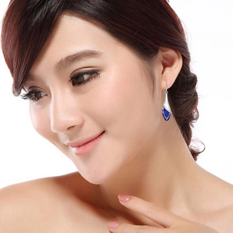 Женские серьги-подвески PANSYSEN Винтажные висячие серьги из серебра 100% пробы с