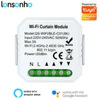 Умный Wi-Fi модуль переключателя для штор Lonsonho Tuya, реле для потайного двигателя Smartlife, пульт дистанционного управления, совместим с Alexa Google Home