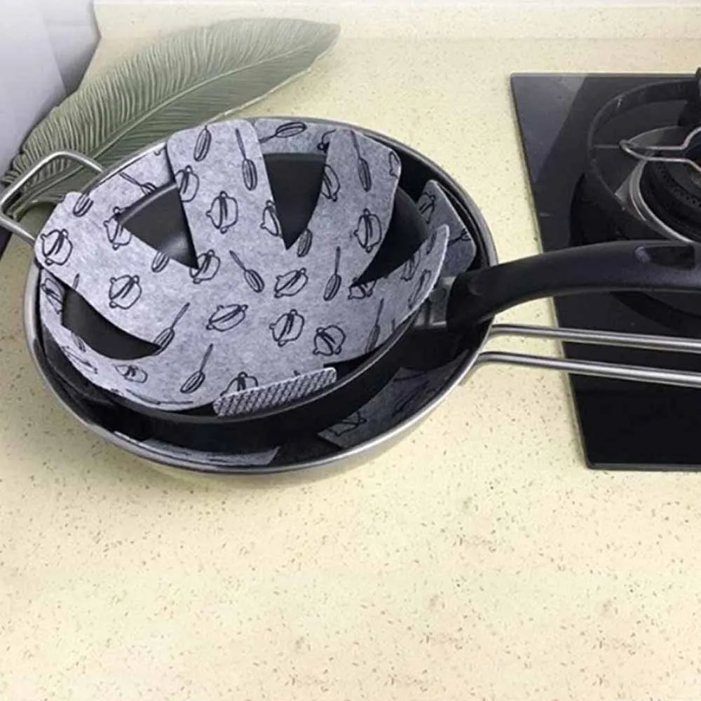 

Non-Stick Pot Protectors Coasters Dividers Pad Anti-Slip Pans Separator Protecting Separating Placemat Cookware Tea Coaster Tool