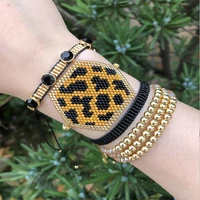 bluestar bracelet miyuki bracelet for jewelry femme leopard grain pulseras mujer moda gold copper bead armband handmade woven