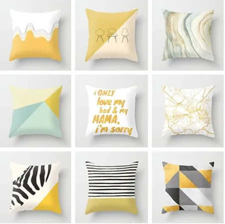 

New Simple And Modern Style Geometric Figure Pillowcase Can Be Customized Cotton Living Room Sofa Dining Bedroom Cushion Cover