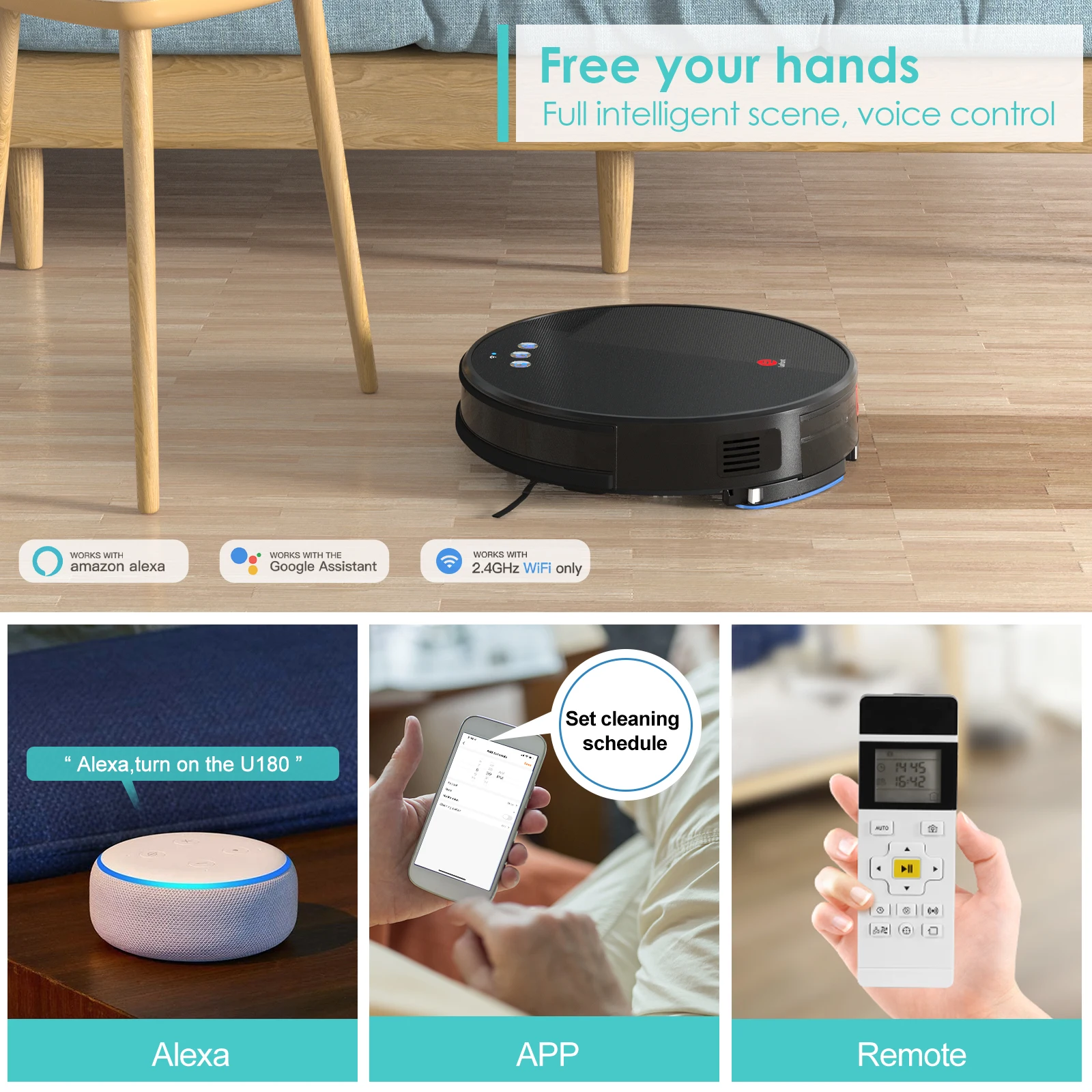 Lefant U180 Robot Vacuum Cleaner Map Super Smart App Voice Suction WaterTank Wet Mop Virtual Barrier Pet Hair Home | Бытовая техника