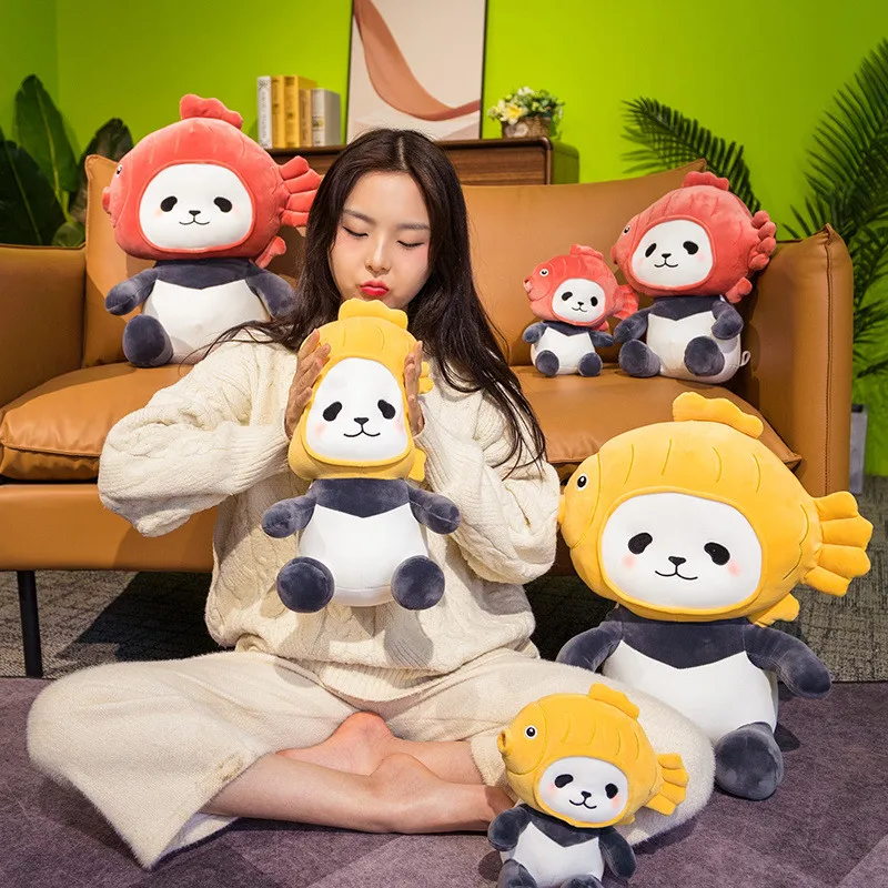

Kawaii Милая Рыба голова панда подушка плюшевые животные панда Детская фотография Детский Рождественский подарок на день рождения