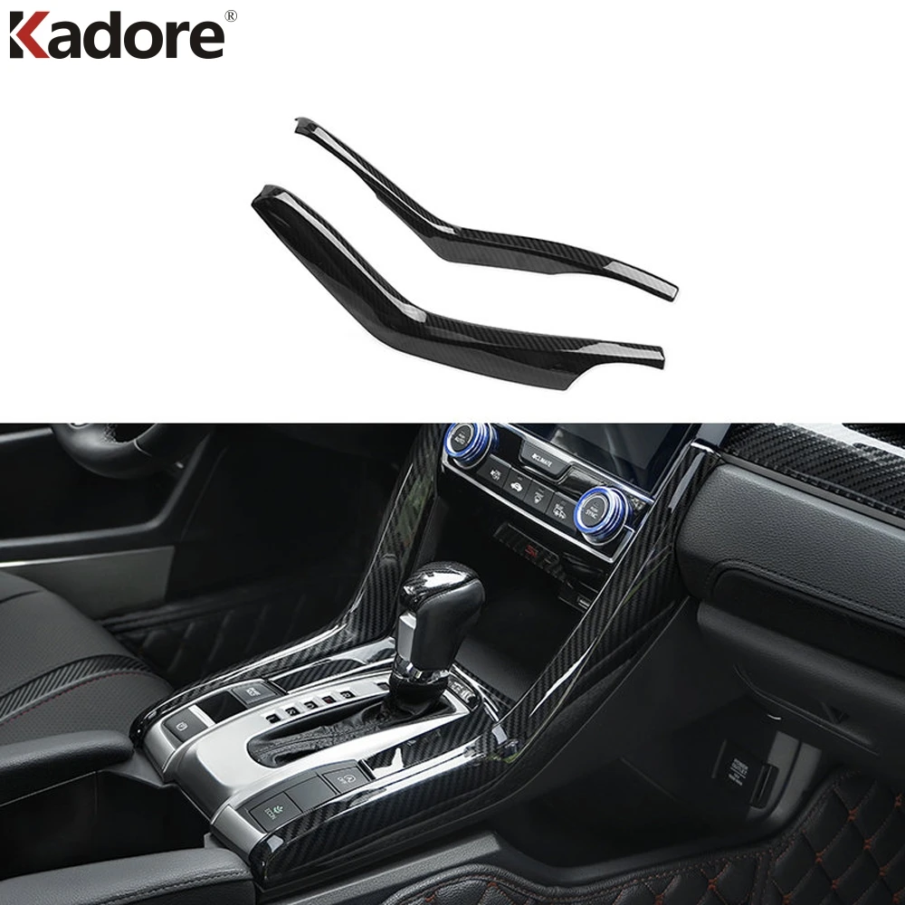 Наклейка на панель коробки переключения передач из углеродного волокна для Honda