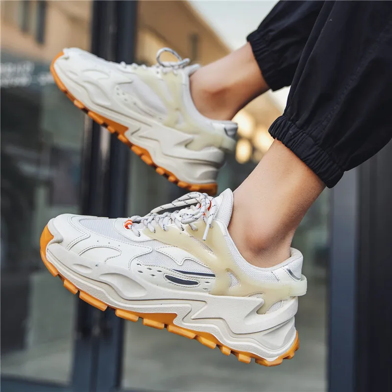 

Men's Fashion Sneakers Light Comfortable Breathable Jogging Shoes Outdoor Hard-Wearing Personality Damping Leisure Shoes