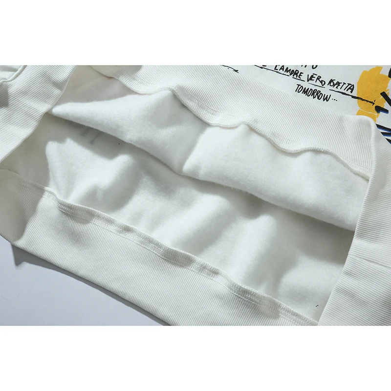 Хипстерские граффити мужские толстовки флисовые толстые белые с принтом мужской