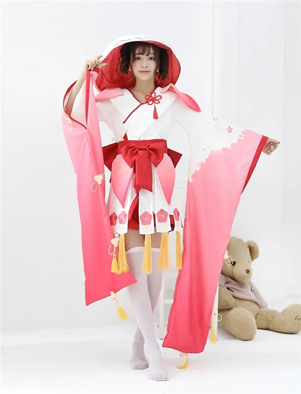 

Onmyoji cosplay hotarugusa initial costume peach blossom banshee kimono hotarugusa costume