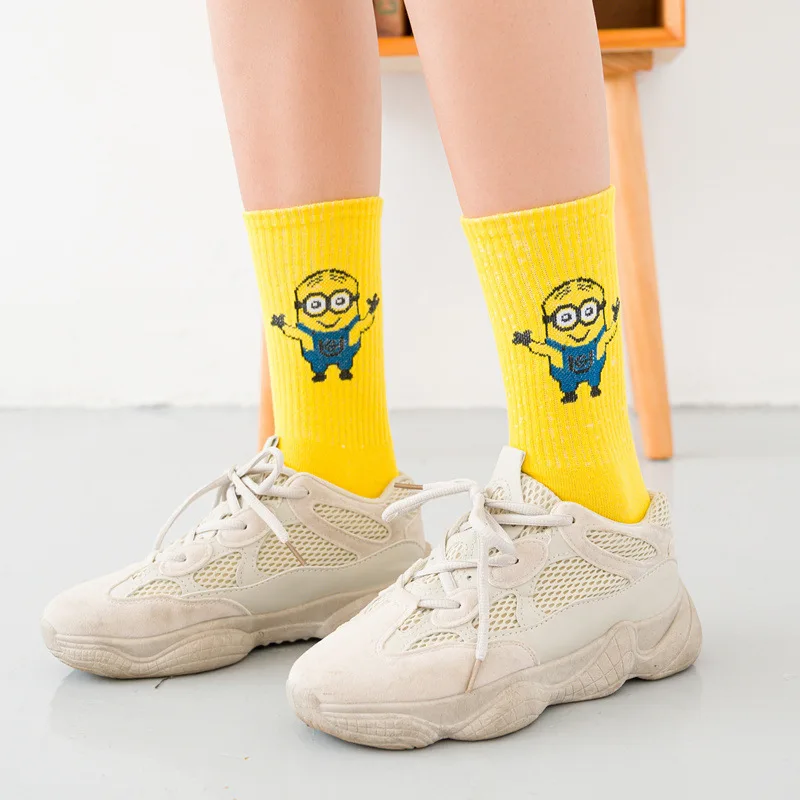 Fashion cartoon Cute Animal men Women Socks Funny Ankle Ladies Cotton invisible skateboard Unisex Crew socks Dropship | Женская одежда