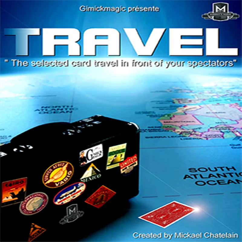 

TRAVEL (Gimmick+Online Instructions) By Mickael Chatelain,Close Up Magic Trick,Fun,Illusion,Card Magic,Magician Prediction Cards