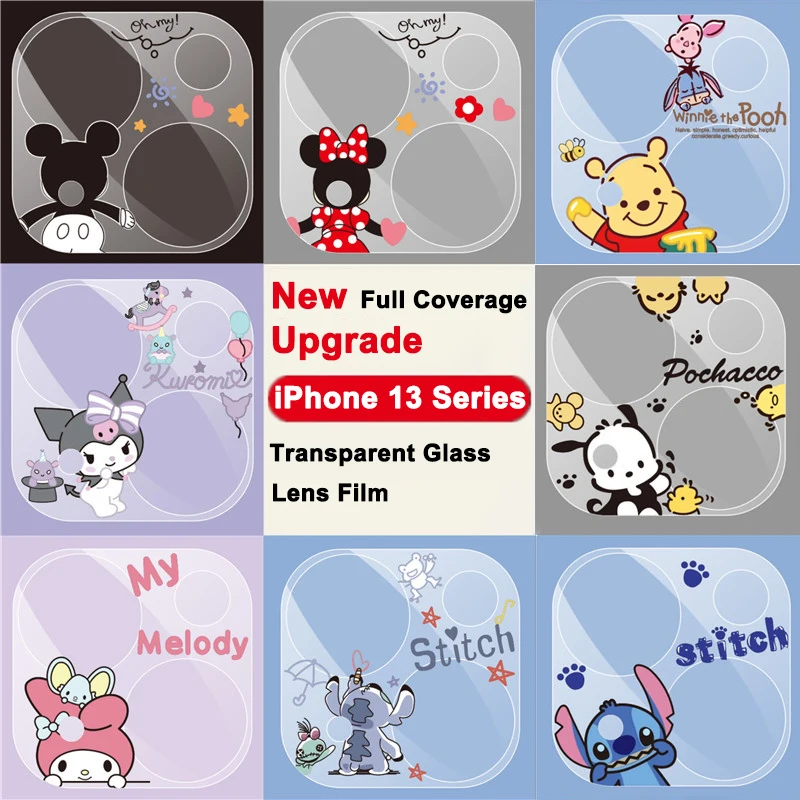 

Защитный чехол для камеры Disney, мультяшный Стич, Микки и Минни для Iphone 13, 12, пленка для камеры для Iphone 11, Защитная пленка для объектива ProMax