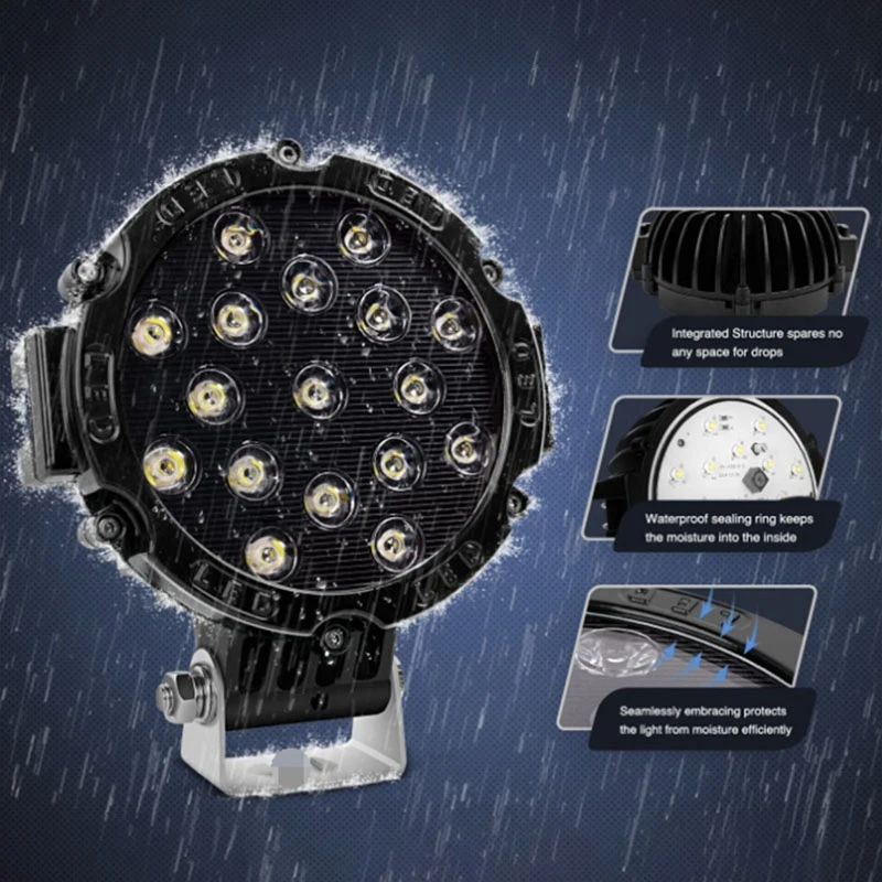 2Pcs 7 Inch LED Offroad Pod Lights Bar 51W Spot Bumper Driving Headlight Fog Light for Off Road Truck ATV SUV Jeep | Автомобили и