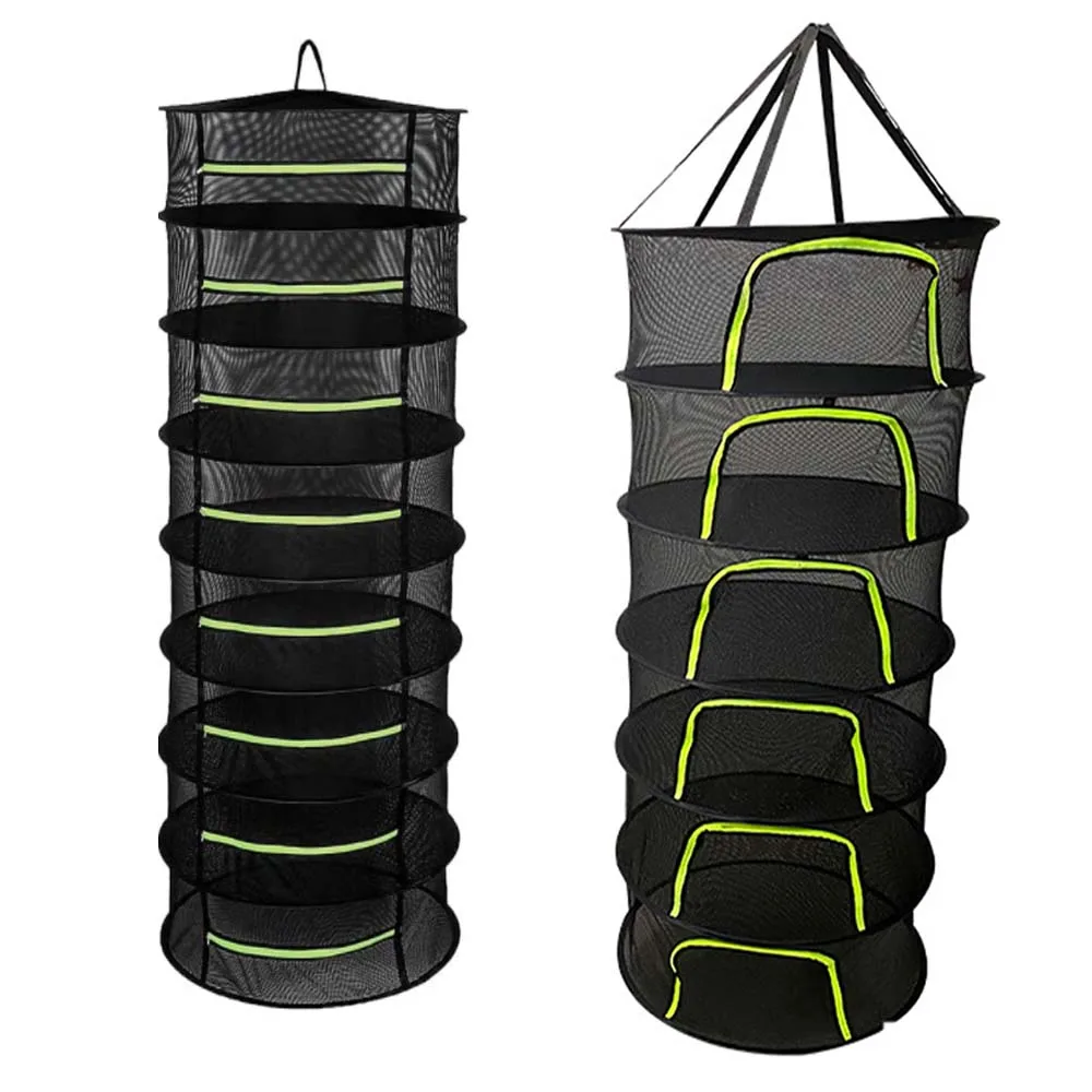 

Layers Drying Net for Herbs Hanging Basket Folding Dry Rack Herb Drying Net Dryer Bag Mesh For Flowers Buds Plants Organizer