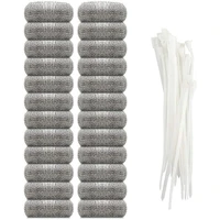 50pcs lint traps stainless steel washing machine snare traps washer hose lint traps with 50pcs cable ties