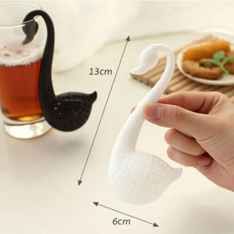 

1pcs Creative swan tea infuser Environmentally friendly plastic elegant swan Home Kitchen Tea Accessories Tea Strainers Teaware