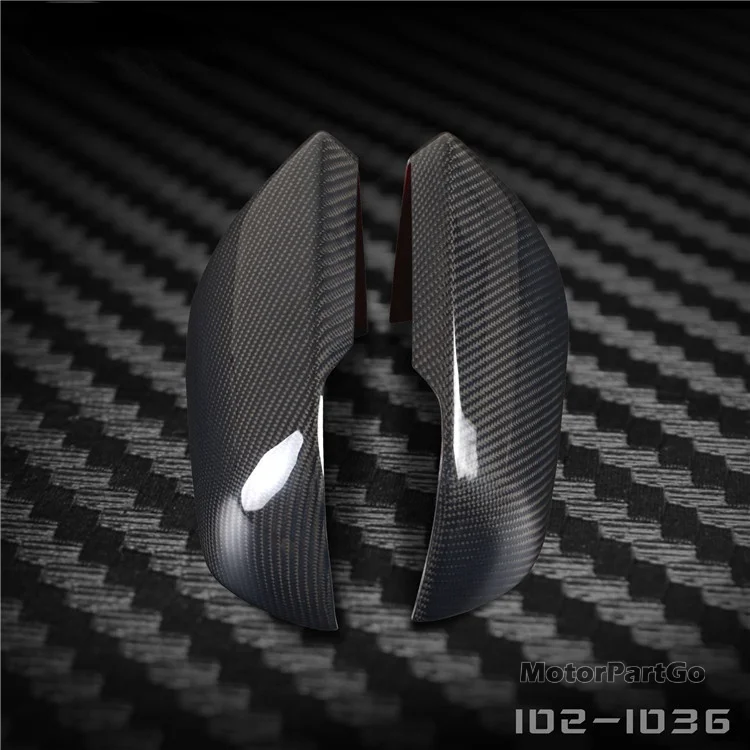 

Настоящая красная волоконная зеркальная крышка 1 пара для Ford Mustang с подсветкой 2015-2019