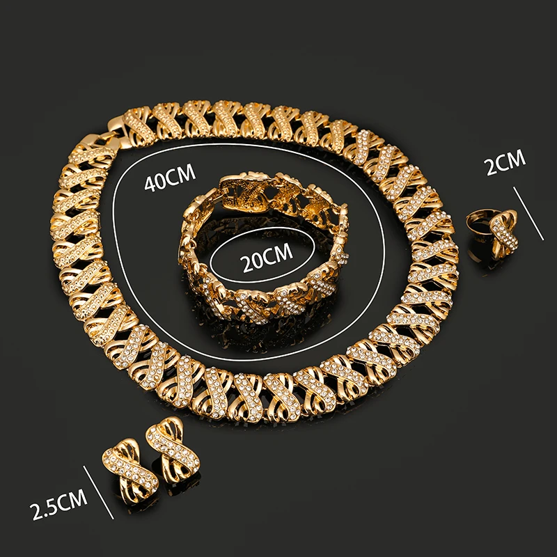 

Fani 2019 Dubai gold Bridal Jewelry Set Wholesale Nigerian woman accessories jewelry set Fashion African Beads Jewelry Set