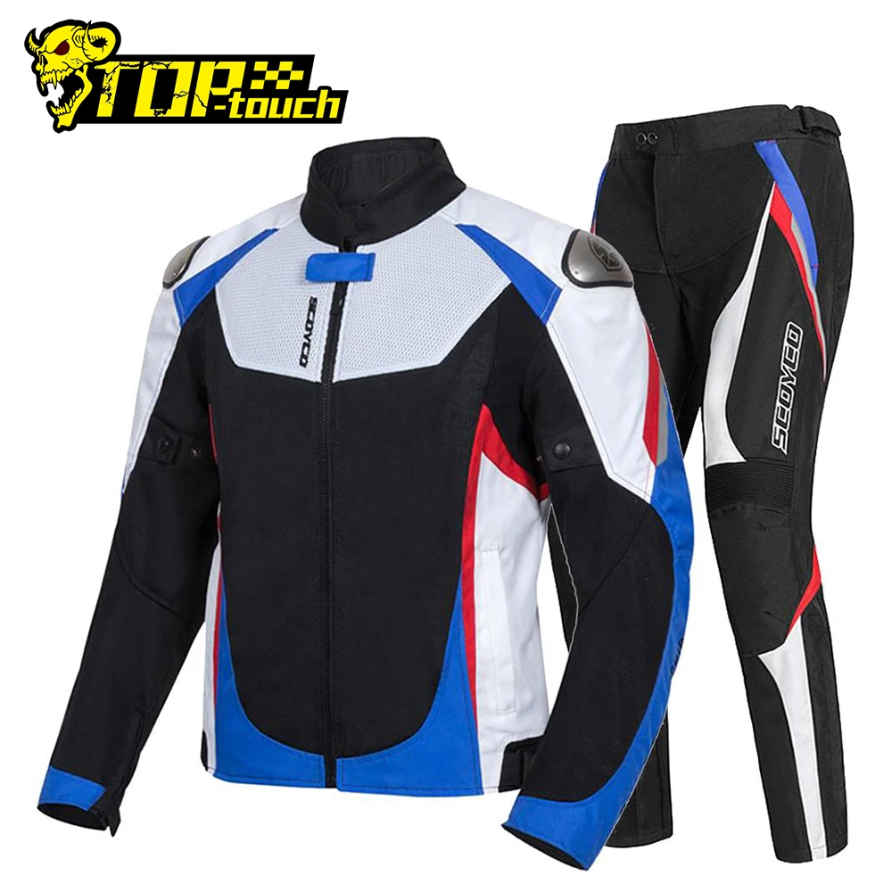 Мотоциклетная куртка и брюки SCOYCO летняя дышащая мотоциклетная для мотокросса