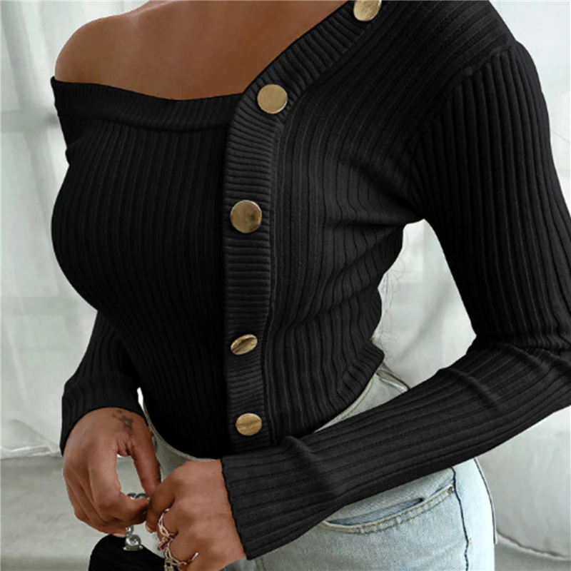 

New Autumn Ladies All-match Sweater Single-breasted Knitted Cardigan 2020 Long Sleeve Chic Solid Color Top Women