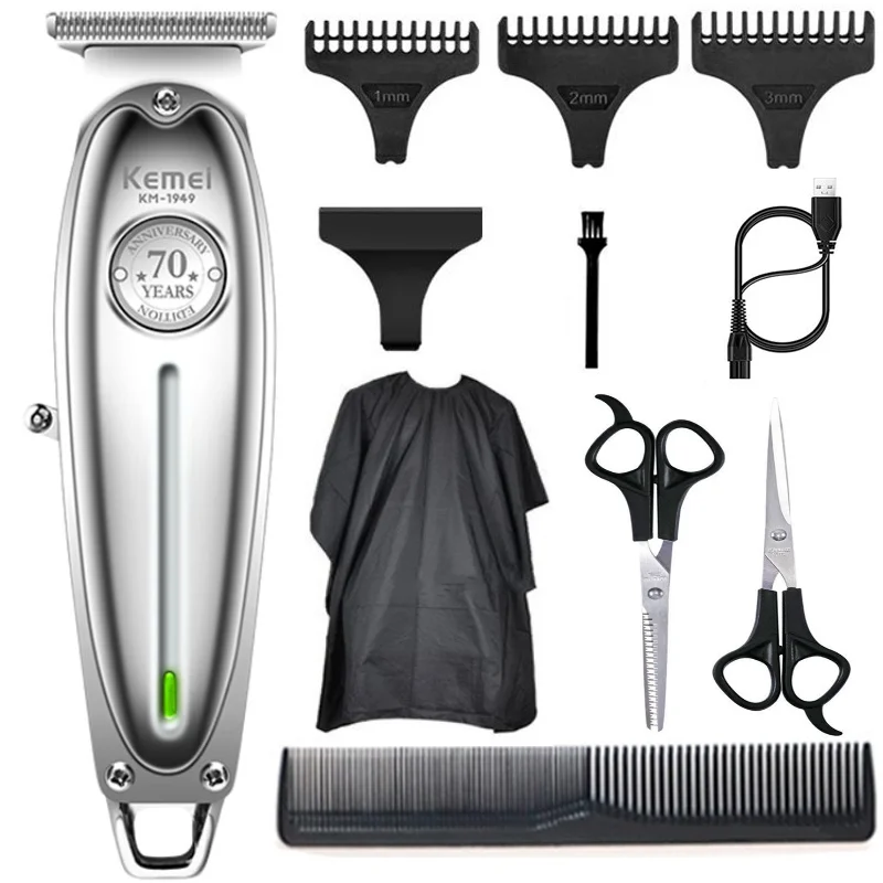 Original electirc barber full metal housing pro hair trimmer for men lithium Ion powerful beard trimme finishing machine