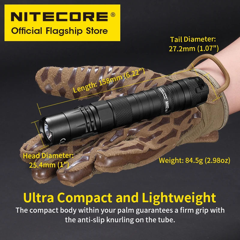 Сильный свет NITECORE MH12 V2 светильник ка s 1200 люмен Тип c Прямая зарядка тактическая