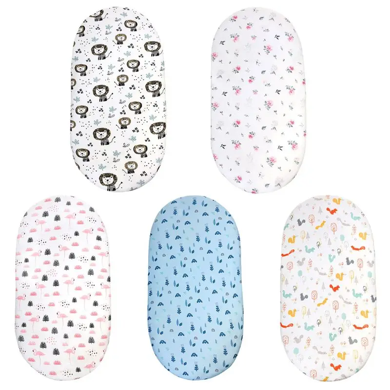 

J2FF Baby Diaper Changing Pad Cartoon Printed Cradle Cover Infant Mattress Crib Sheet