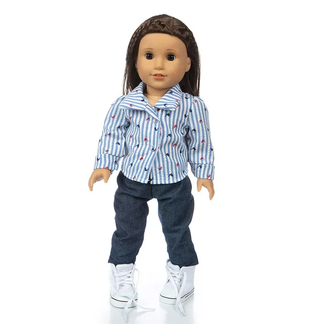 Кукла комплект из 2 предметов куртки + штаны на каждый день модный детский костюм