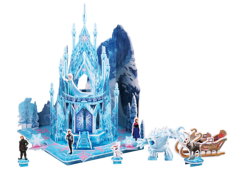 Disney Frozen Girl 3D Трехмерная головоломка ледяной и Снежный дворец 3D головоломка дети образовательная игрушечная головоломка