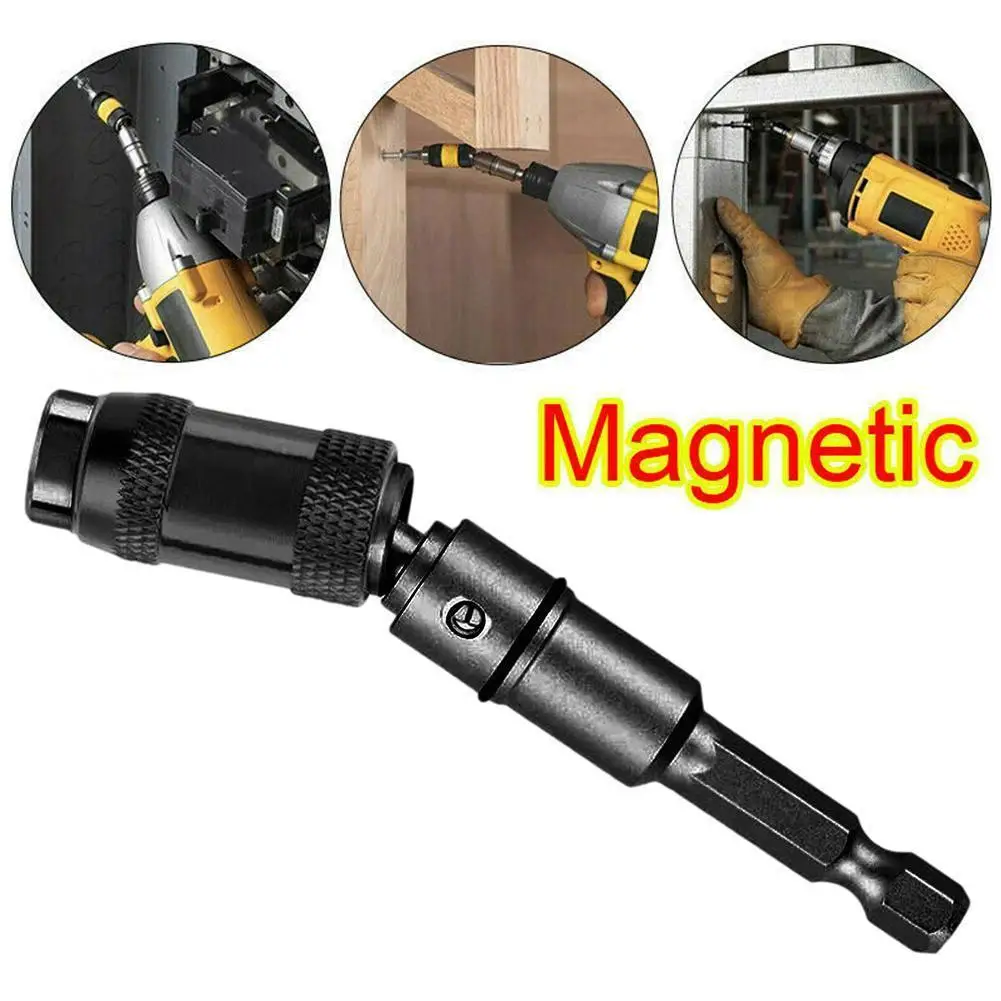 

Magnetic Screw Drill Tip Quick Change Locking Bit Holder with Spring Release Electric Screwdriver Drill 6.35mm