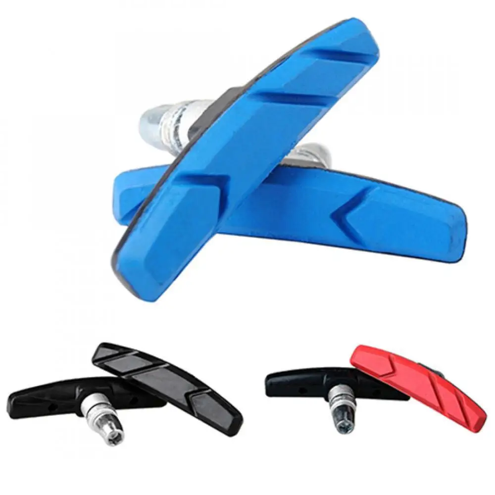 

1 pair of durable mountain road bike riding bicycle rubber V-shaped brake pad bracket brake rubber pad bicycle accessories