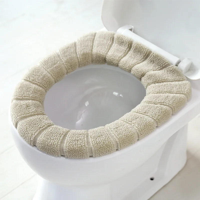 1803 Thickened Knitted Universal O-Toilet Cushion Home Soft Pumpkin Pattern Toilet Cover | Дом и сад