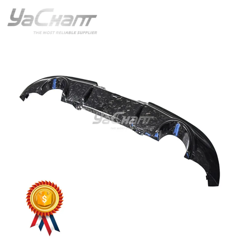 Автомобильный Стайлинг карбоновое волокно кованое переплетение задний диффузор