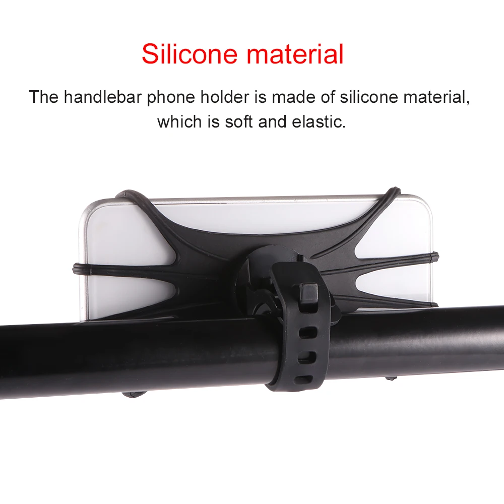 

Mobile Phone Holder Universal Bicycle Silicone Motorcycle Bike Handlebar Stand Mount Bracket Mount Phone Holder For IPhone