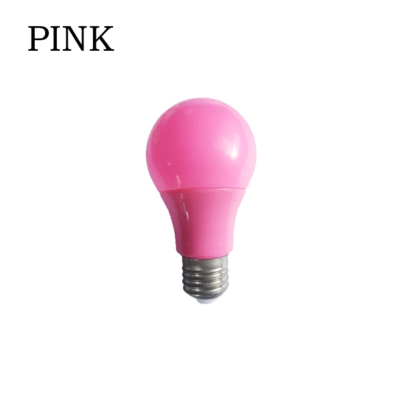 Pink E27 красочный шар светильник лампочка адвокатского сословия СИД светильник, 5 Вт, 7 Вт, 9 Вт, красные, синие зеленого, желтого, розового цвета Lampara СИД Bombillas для бар КТВ вечерние светильник Инж - Испускаемый цвет: Pink