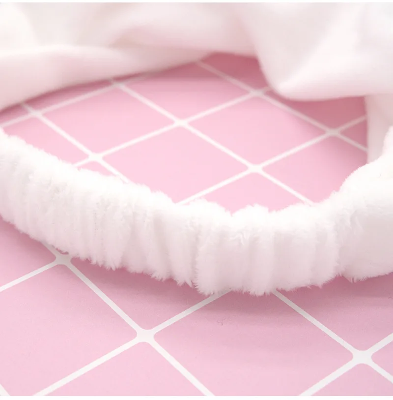 

Girls Women Cute Cat Ears Elastic Headbands Soft Comfortable Wash Face Bath Hairbands Photo Prop Hair Accessorie female