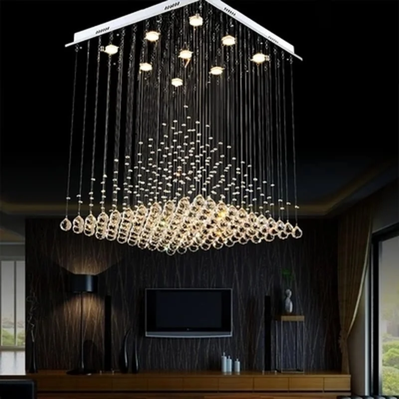 Современный квадратный подвесной светильник для гостиной s Модный креативный